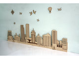  Milwaukee Skyline Wooden Wall Art Decor