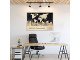 World Map Wooden Wall Decor