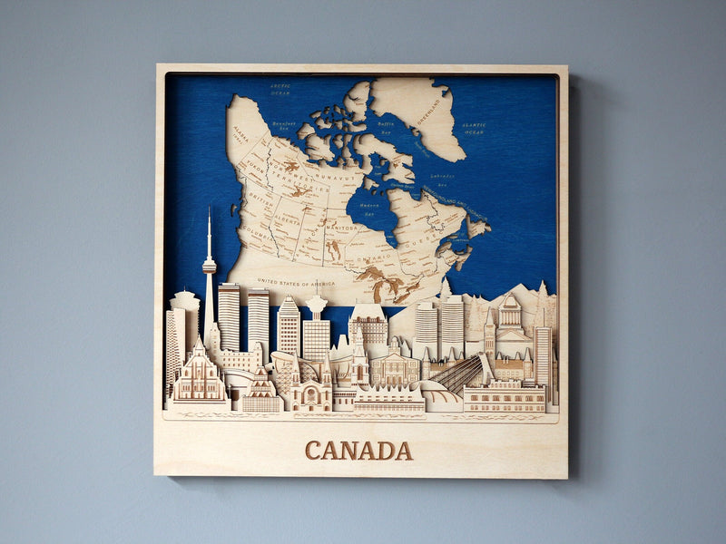 Canada Skyline - Wooden Wall Decor