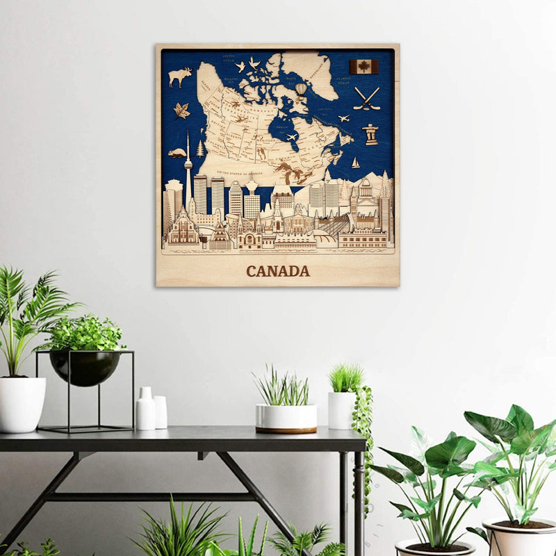 Canada Skyline - Wooden Wall Decor