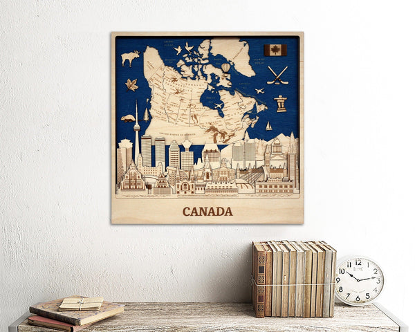 Canada Skyline - Wooden Wall Decor