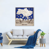 Ukraine Map Wooden Wall Art Decor 