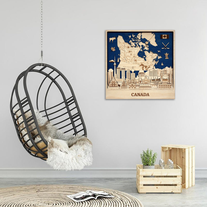 Canada Skyline - Wooden Wall Decor