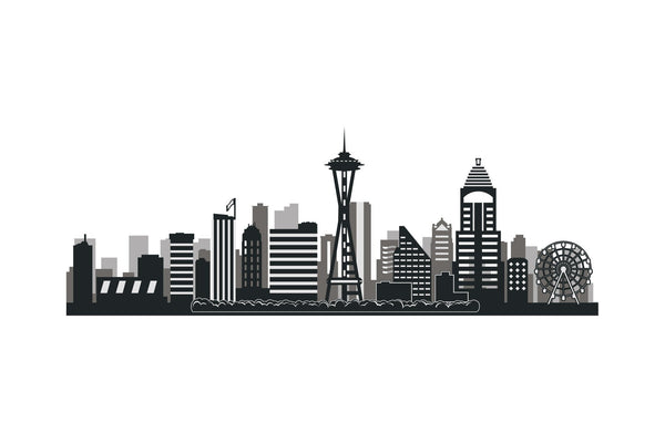 Seattle Skyline Wooden Wall Decor